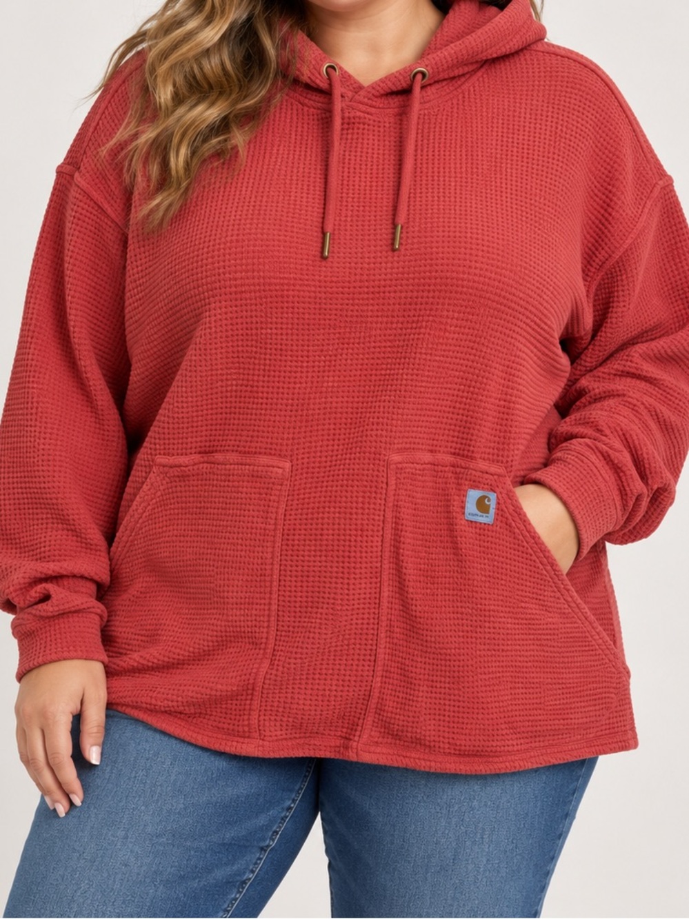 Carhartt Women’s Hooded Long Sleeve Thermal 3XL
Orange Relaxed Fit Waffle Knit